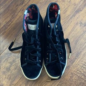 Kate Spade x Keds Black Velvet high tops
